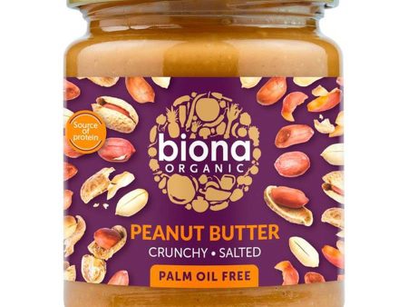 Biona Peanut Butter Organic Crunchy  No Salt 250g Supply