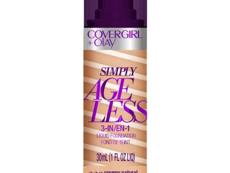 COVERGIRL - Simply Ageless 3-in-1 Liquid Foundation Creamy Natural 220 - 1 fl. oz. (30 ml) Online Hot Sale