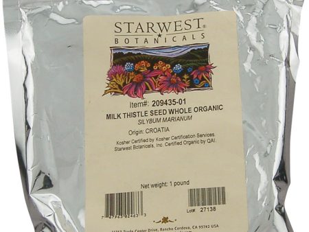 STARWEST - Organic Milk Thistle Seed - 1 lbs Hot on Sale