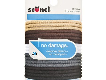 SCUNCI - Thick Khaki Elastics 4 mm - 18 Pack Online Hot Sale