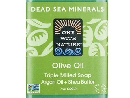 ONE WITH NATURE - Dead Sea Mineral Olive Oil Bar Soap - 7 oz. (200 g) For Cheap