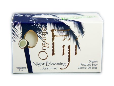 ORGANIC FIJI - Organic Face and Body Coconut Oil Soap Bar, Night Blooming Jasmine - 7 oz. (198 g) on Sale