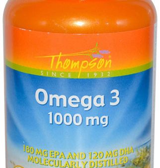 THOMPSON - Omega 3 Fish Oil 1000 mg - 100 Softgels For Sale