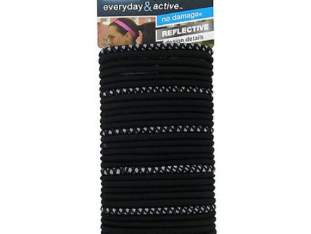 SCUNCI - Everyday and Active No Damage Reflective Solid Elastics - 32 Count Sale