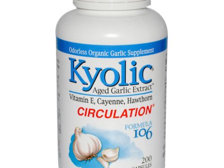 KYOLIC - Aged Garlic Extract with Vitamin E, Cayenne, Hawthorn Berry Formula 106 - 200 Capsules Cheap