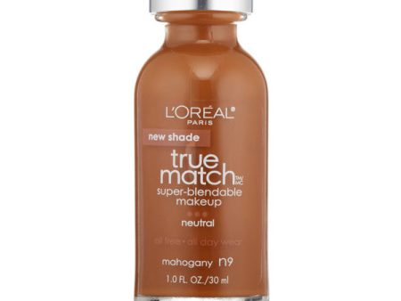 L OREAL - True Match Super-Blendable Makeup N9 Neutral Mahogany - 1 fl. oz. (30 ml) Cheap