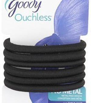 GOODY - Womens Ouchless Jumbo Thick Black Elastics - 6 Count For Sale